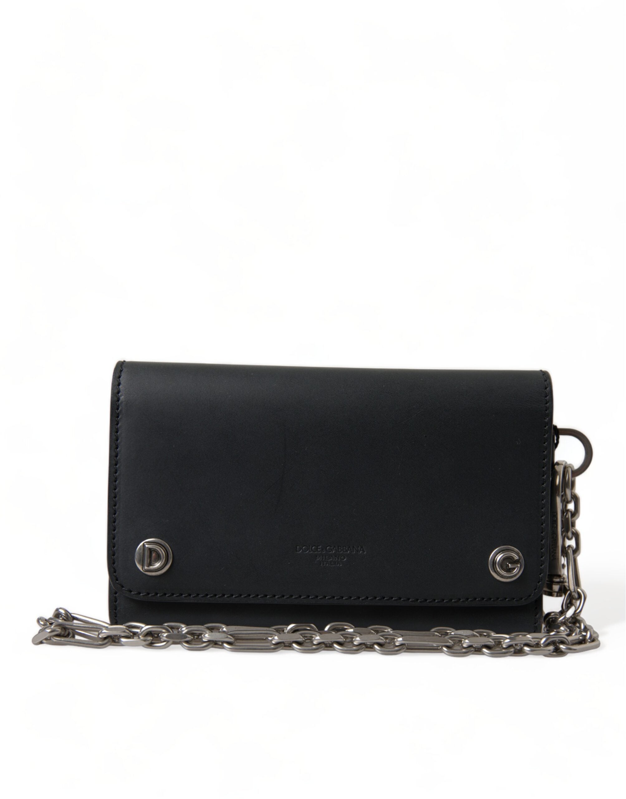Dolce & Gabbana Elegant Black Leather Shoulder Bag - DEA STILOSA MILANO