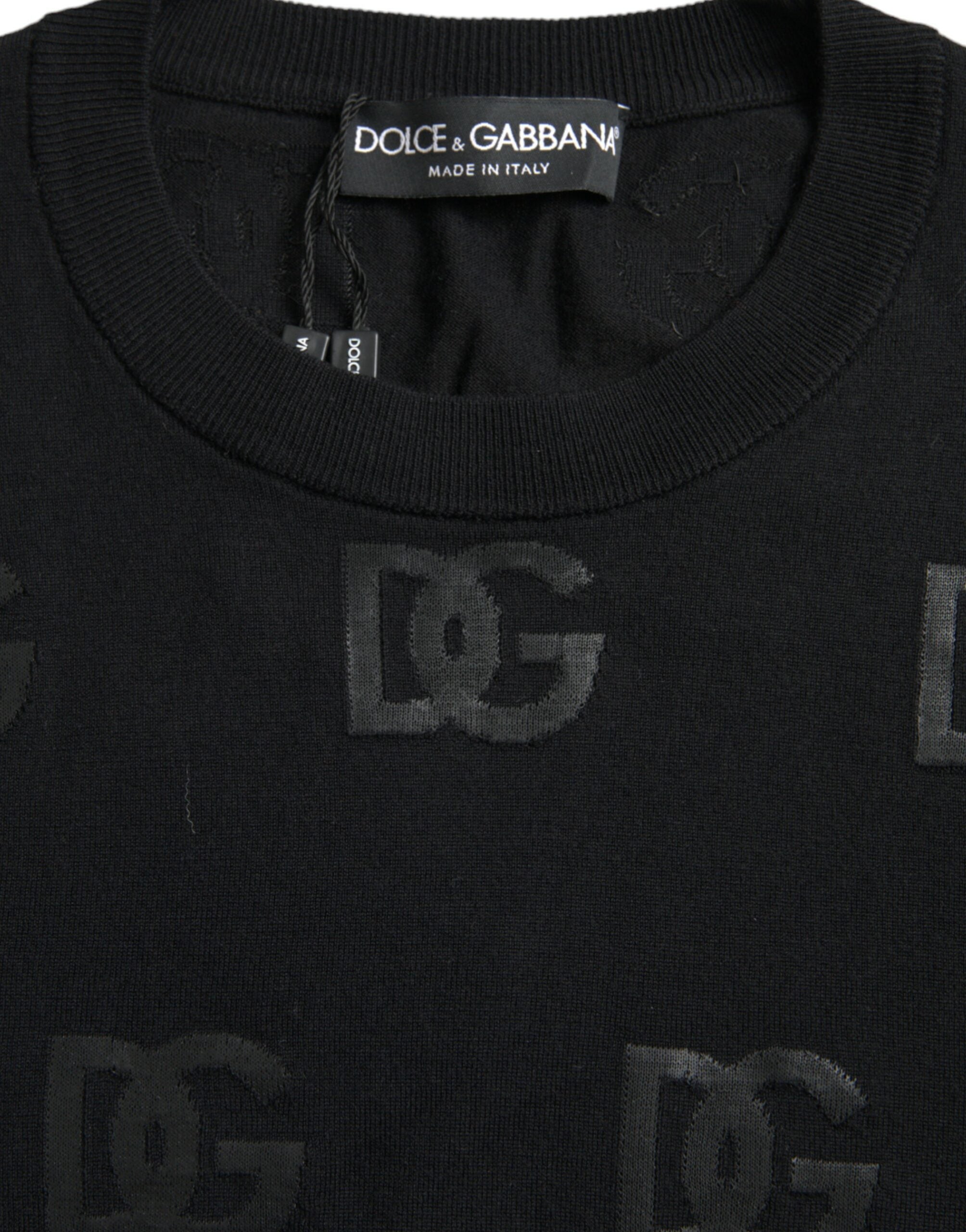 Dolce & Gabbana Black DG Logo Pullover Sweatshirt Sweater - DEA STILOSA MILANO