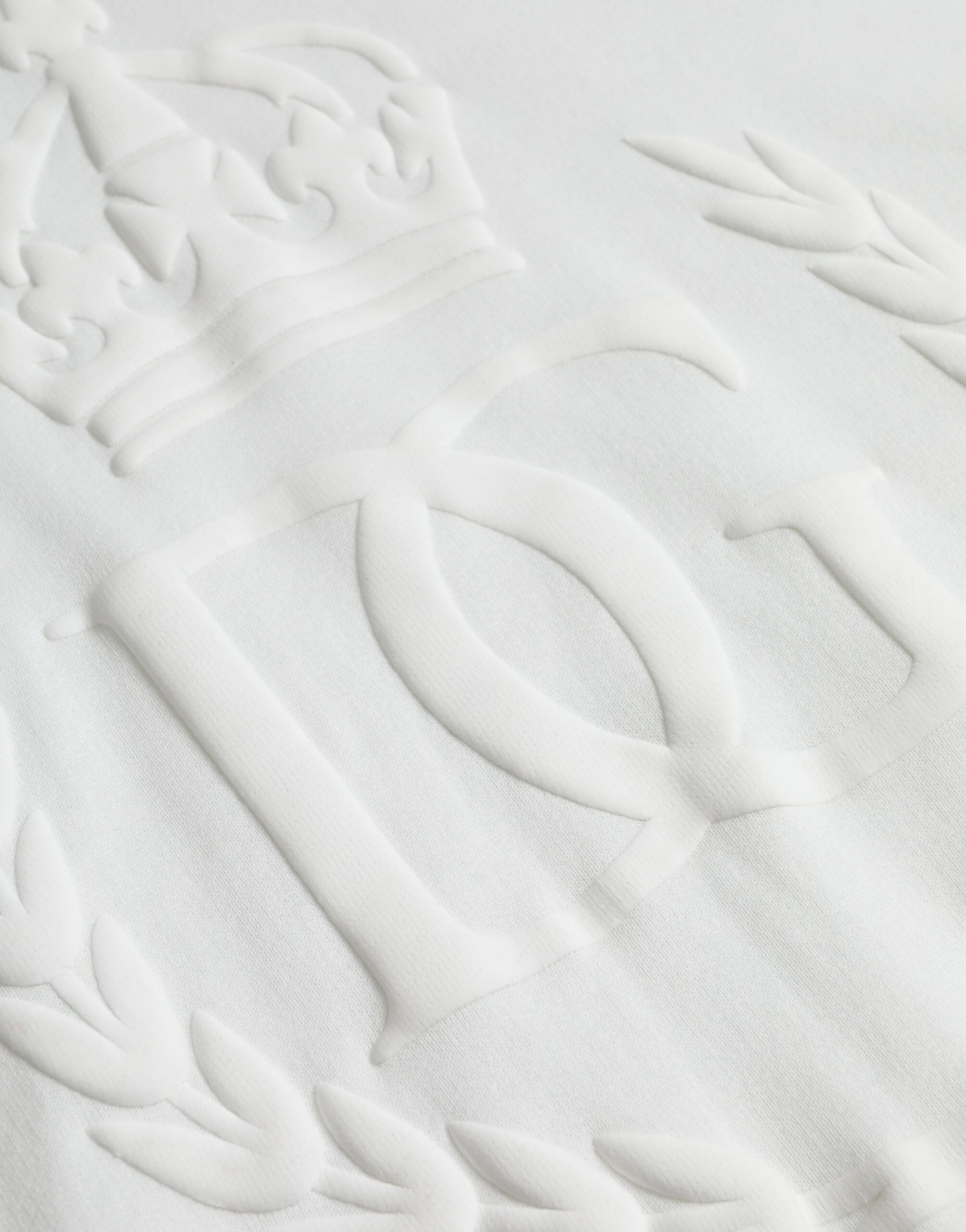 Dolce & Gabbana White Cotton Hooded Sweatshirt Pullover Sweater - DEA STILOSA MILANO