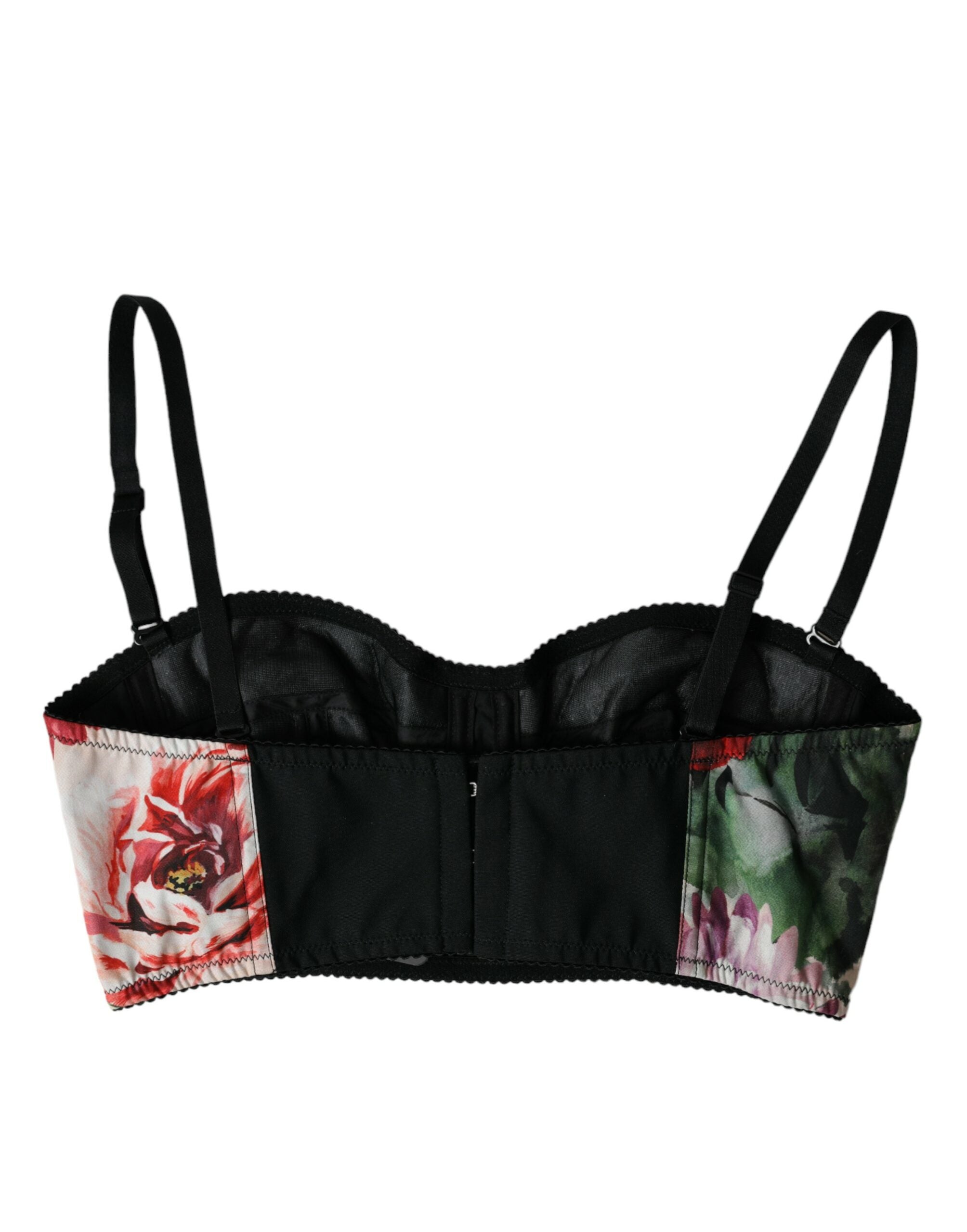 Dolce & Gabbana Multicolor Floral Bustier Crop Top - DEA STILOSA MILANO
