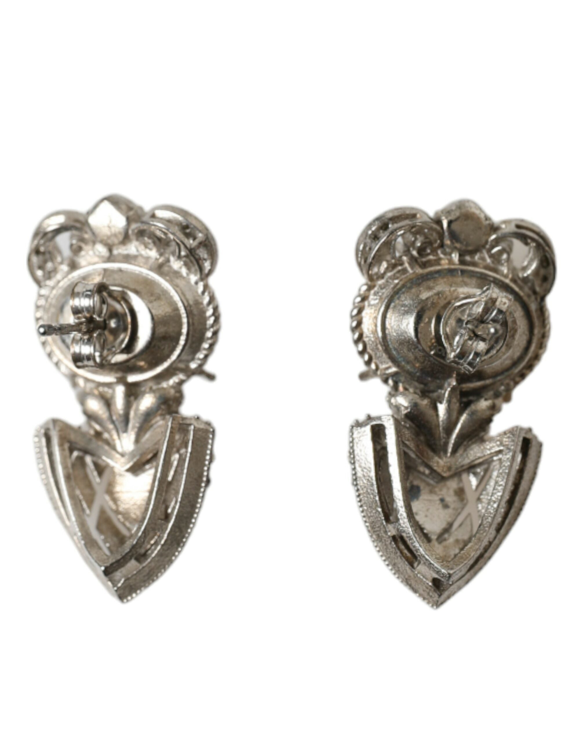 Dolce & Gabbana Silver Crystal Stone 925 Sterling Earrings - DEA STILOSA MILANO