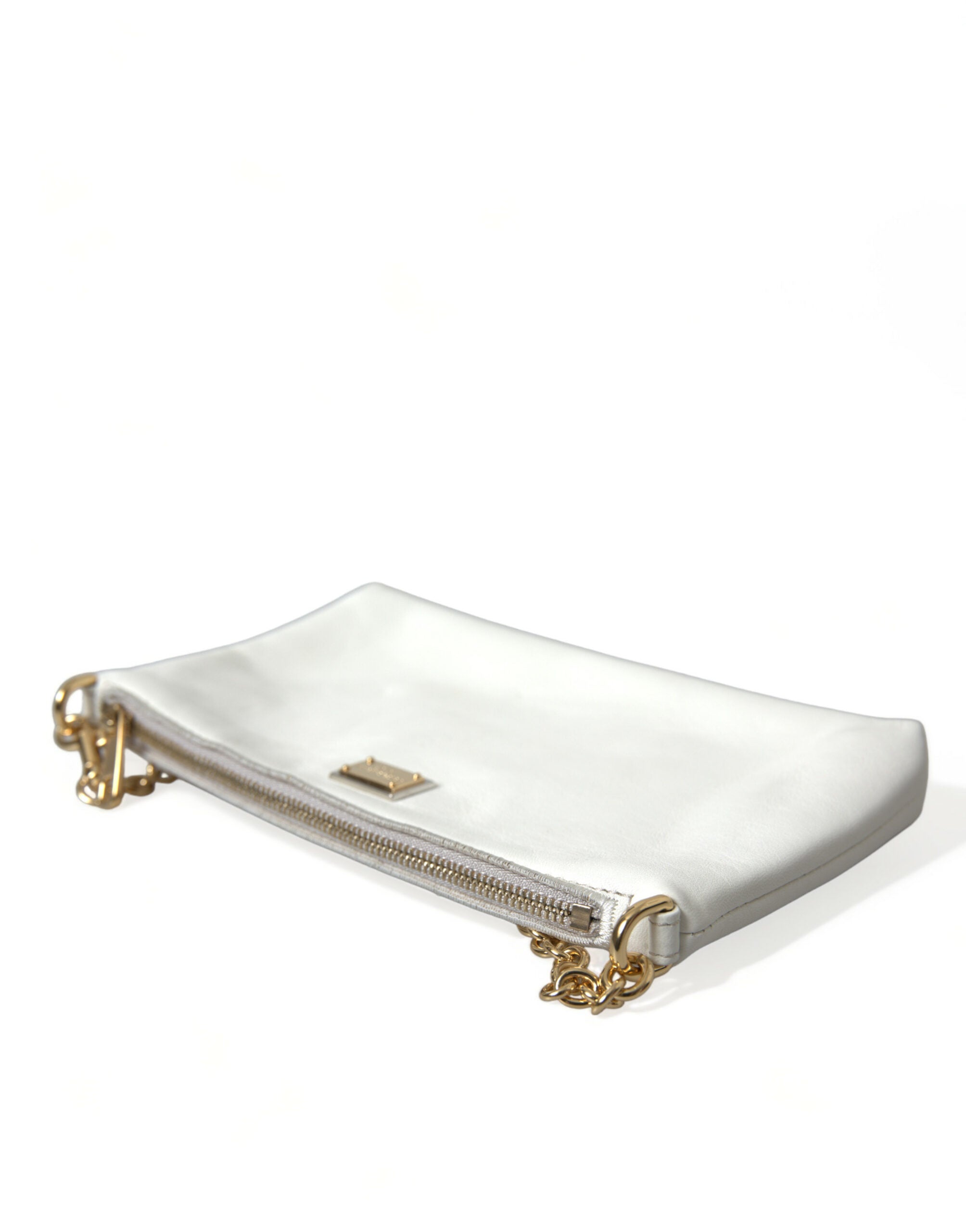 Dolce & Gabbana Embroidered Floral Leather Clutch with Chain Strap - DEA STILOSA MILANO