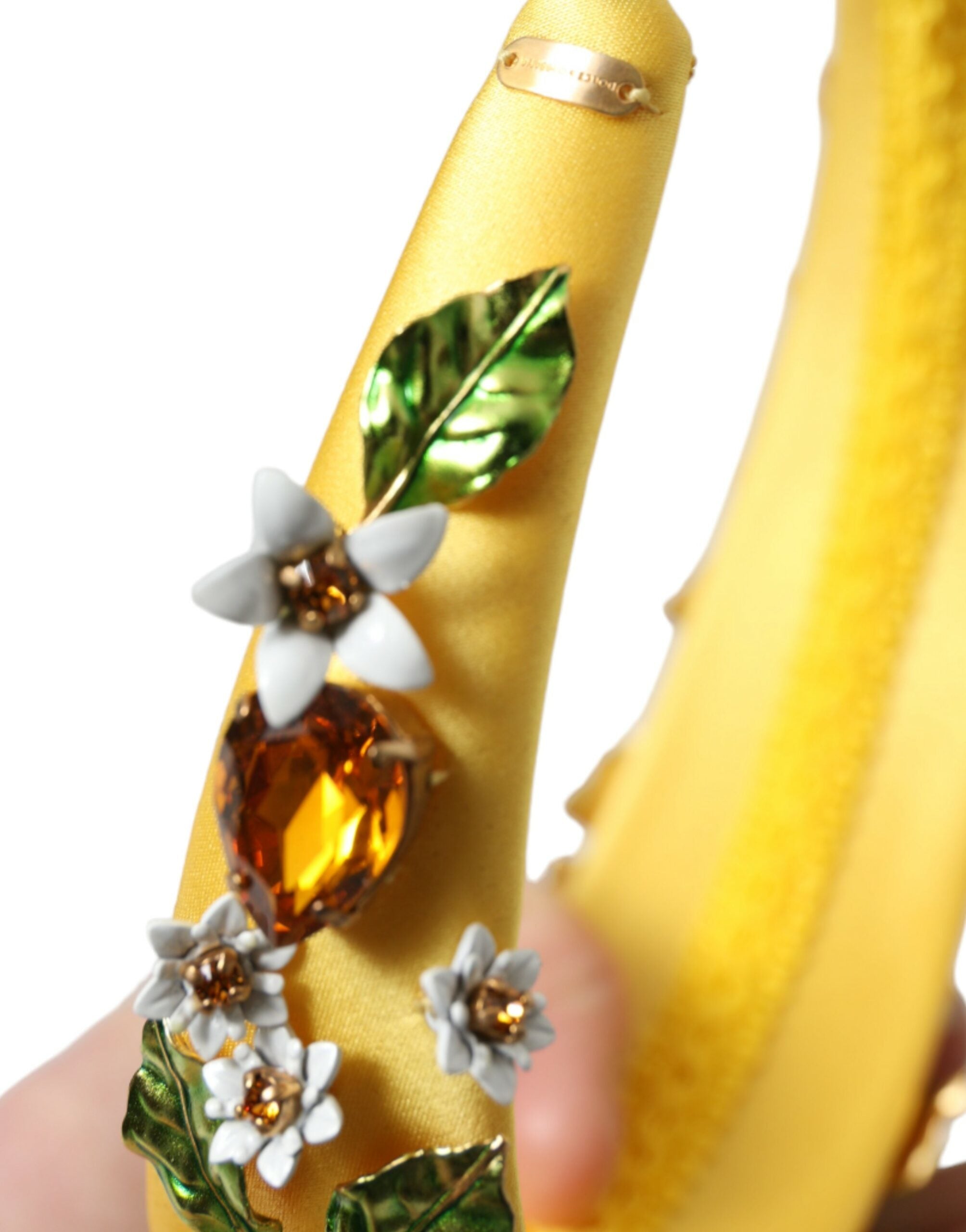 Dolce & Gabbana Yellow Lemon Daisy Crystal Women Hairband Diadem - DEA STILOSA MILANO
