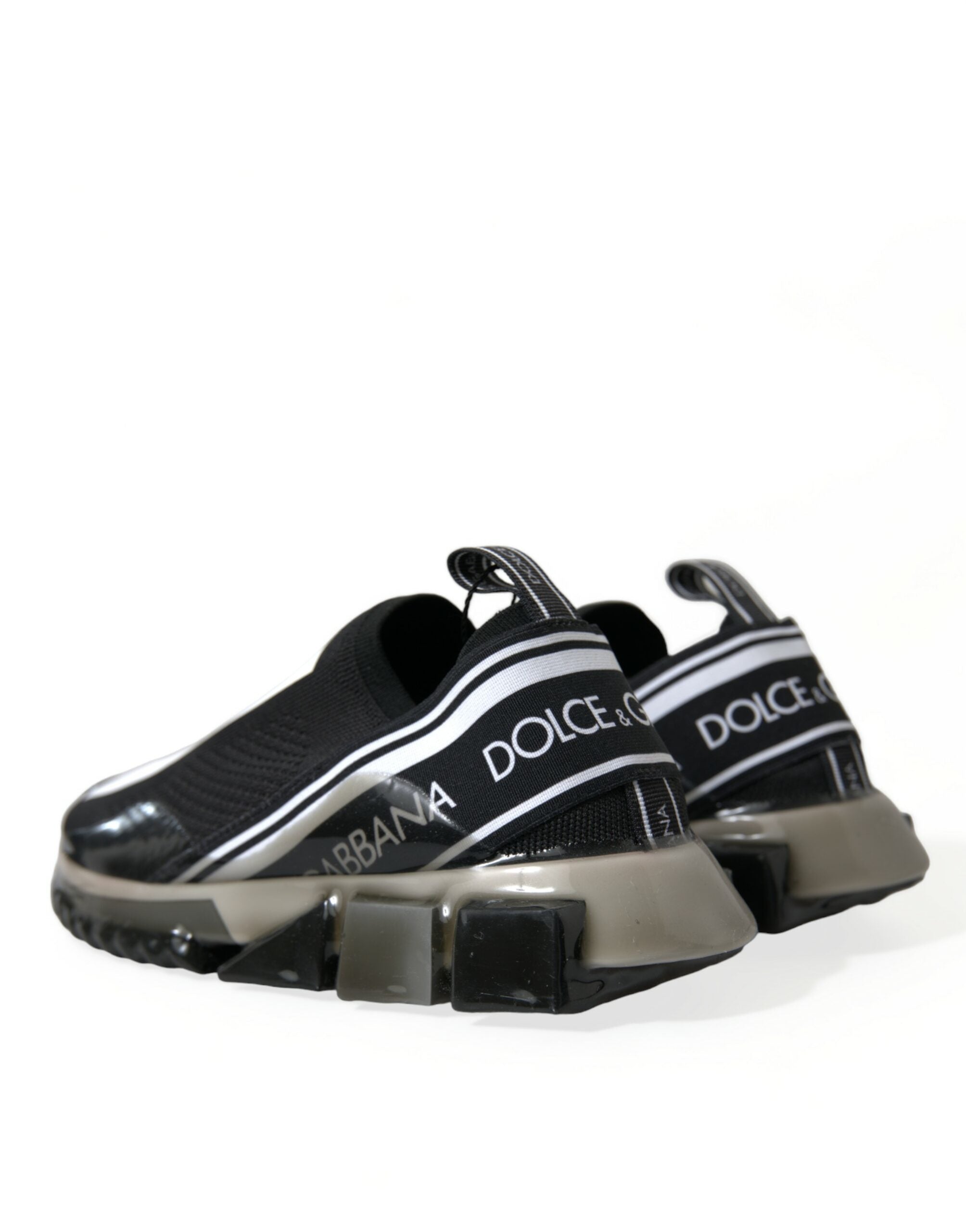 Dolce & Gabbana Black White Slip On Sneakers Sorrento Shoes - DEA STILOSA MILANO