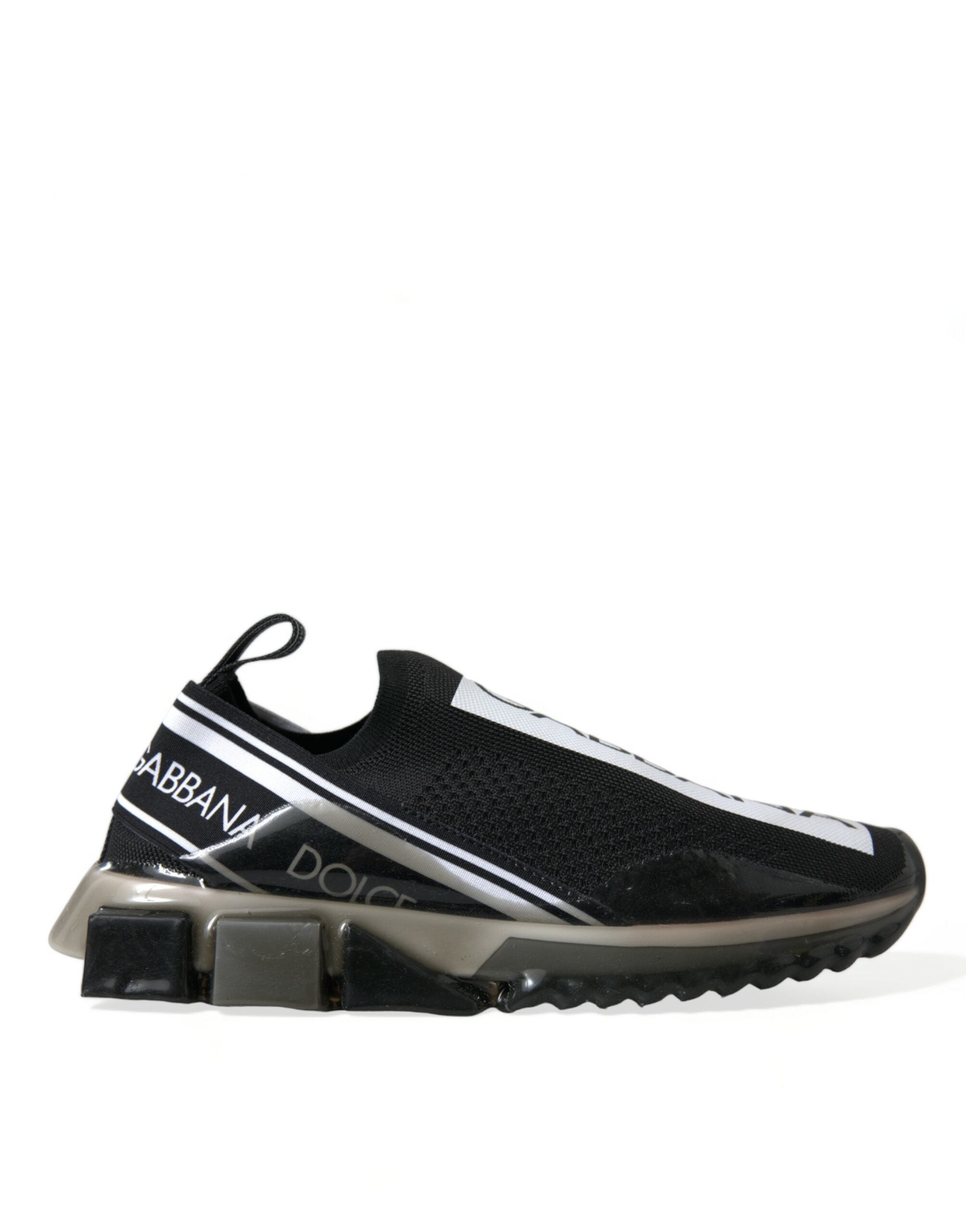 Dolce & Gabbana Black White Slip On Sneakers Sorrento Shoes - DEA STILOSA MILANO