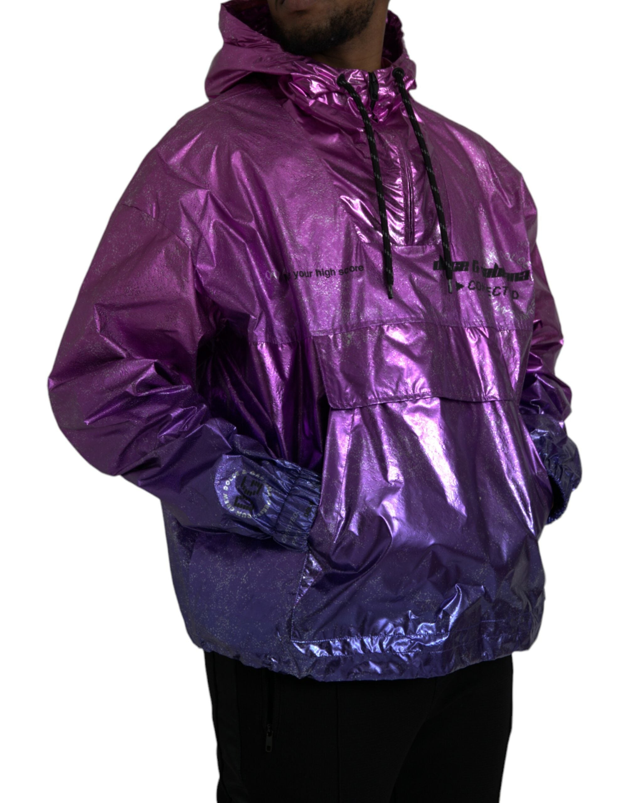 Dolce & Gabbana Pink Purple Ombre Hooded Pullover Sweatshirt Jacket - DEA STILOSA MILANO