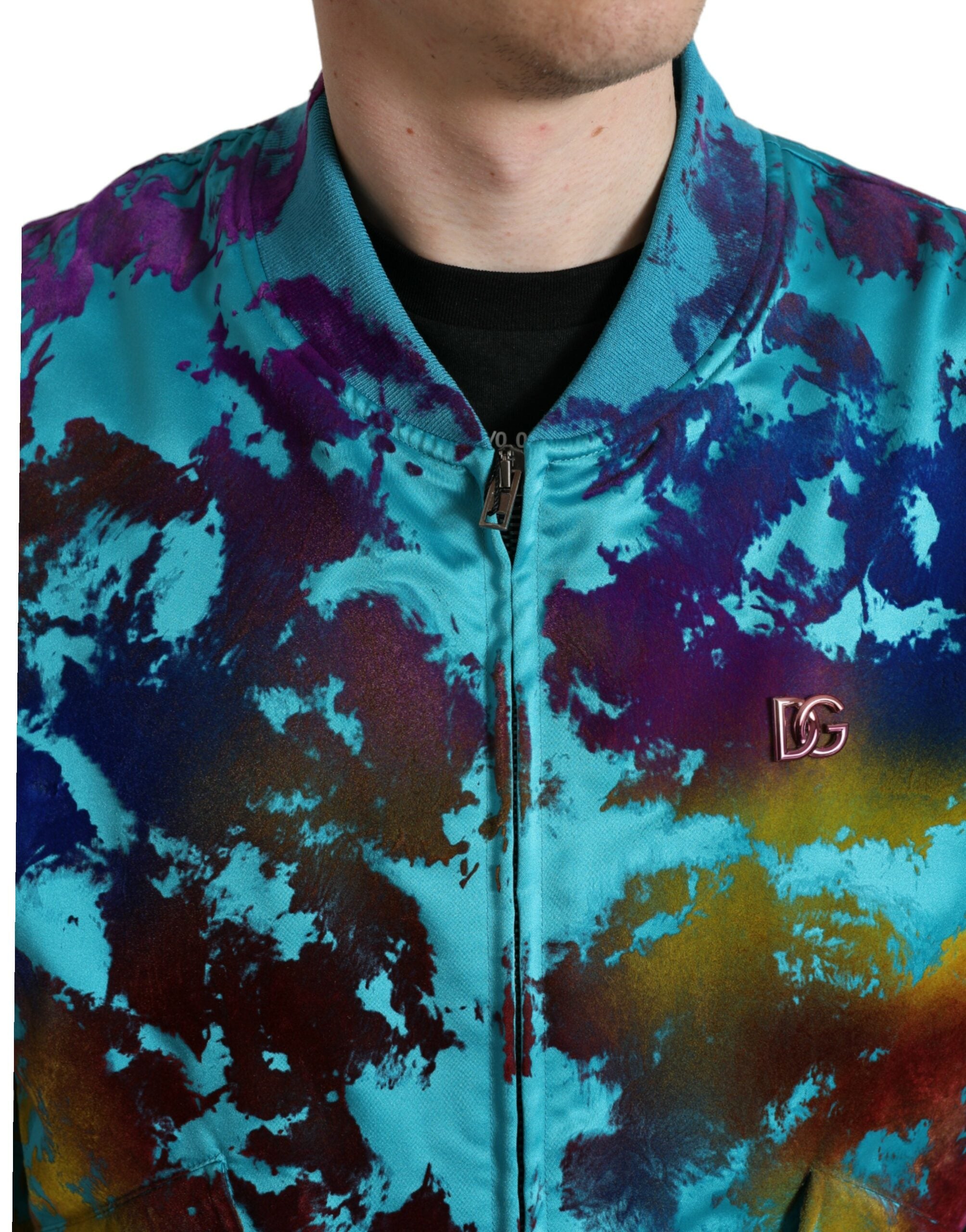 Dolce & Gabbana Multicolor Color Splash Zip Bomber Jacket - DEA STILOSA MILANO