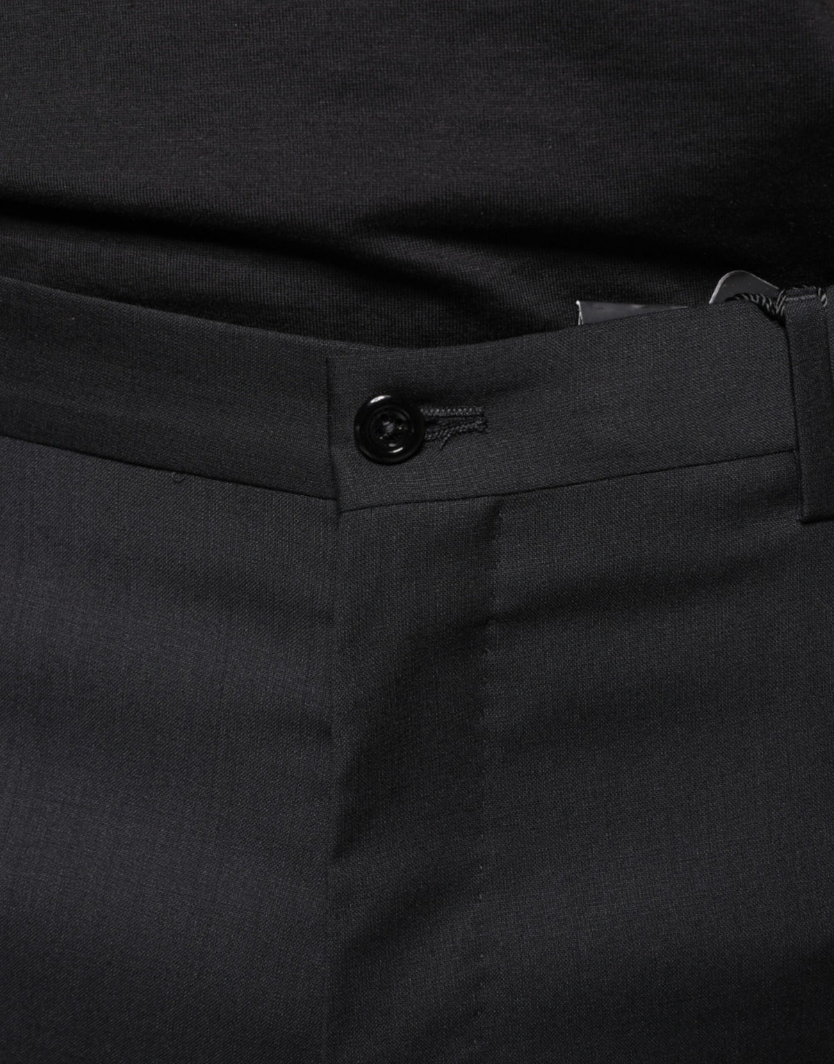 Dolce & Gabbana Black Wool Skinny Dress Pants - Exquisite Elegance