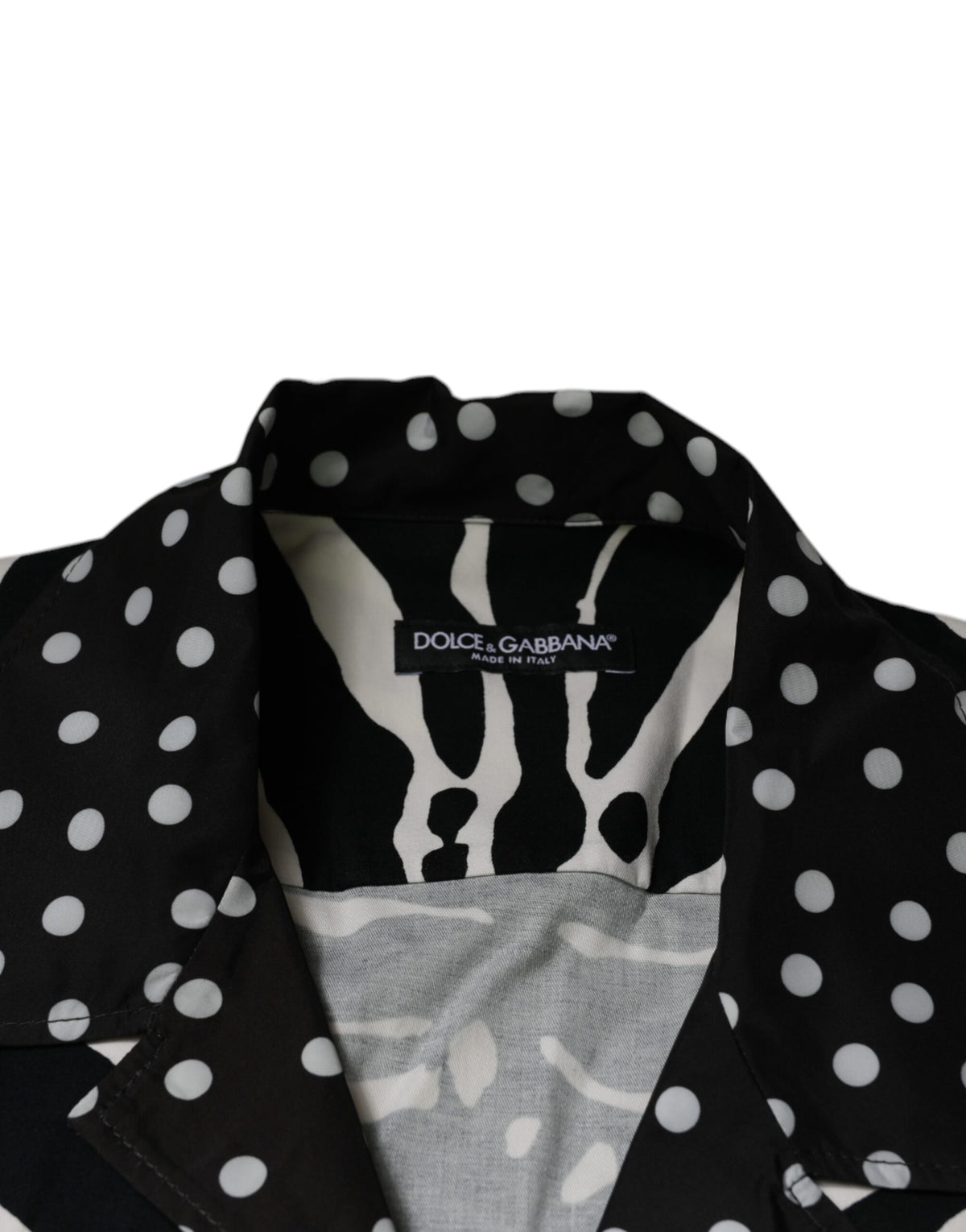 Dolce & Gabbana Black White Zebra Oversize Shirt - Artisanal Luxury