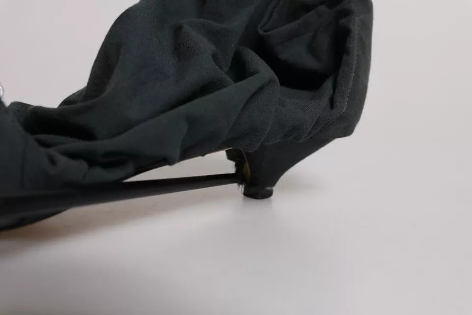 Indulge in the opulence of Dolce & Gabbana Green Cotton Sock Style Ankle Boots, where exquisite Italian craftsmanship meets luxurious comfort for the discerning connoisseur.