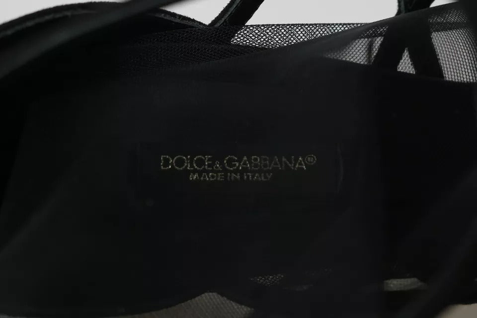 Step into unparalleled elegance with Dolce & Gabbana Black Suede Stilettos Booties, where exquisite craftsmanship meets luxurious allure for the discerning individual.