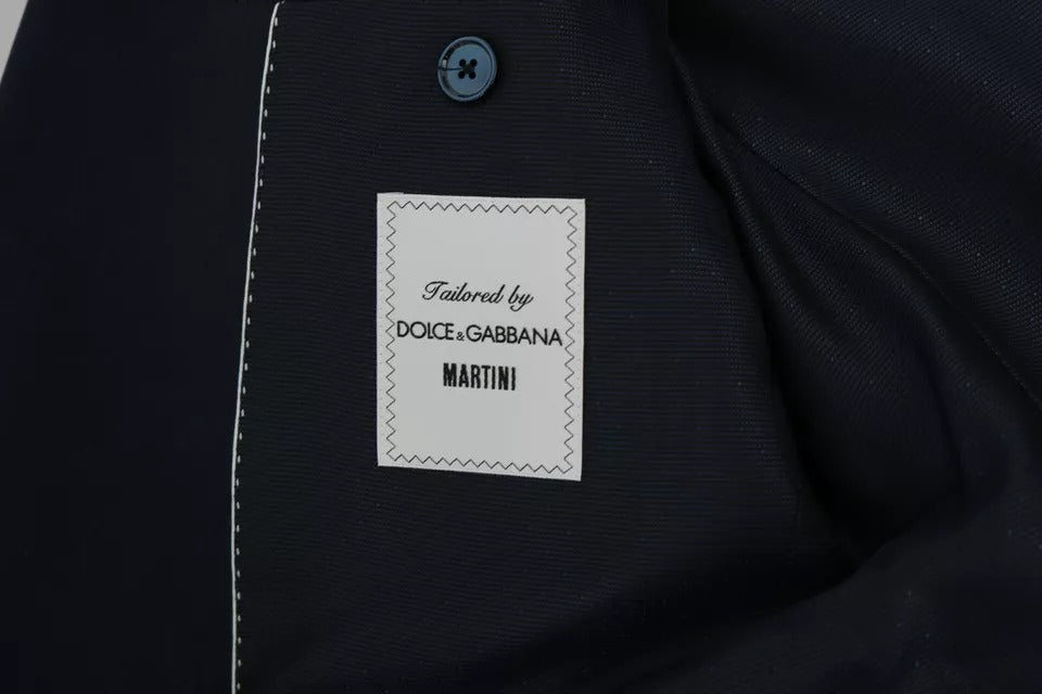 Elevate your wardrobe with the Dolce & Gabbana Blue Wool MARTINI Blazer Vest, a testament to exquisite Italian craftsmanship and luxurious materials, perfect for every sophisticated occasion.