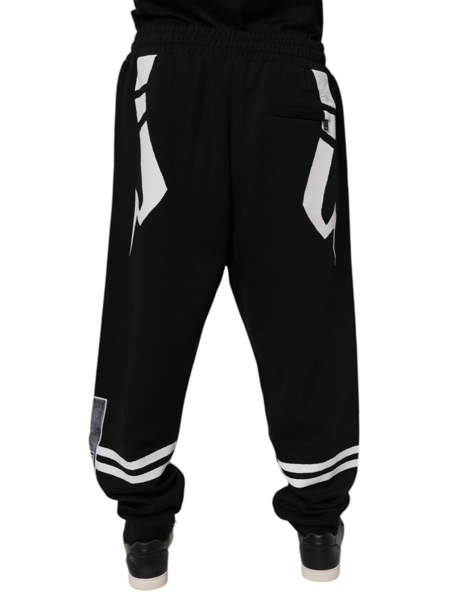 Dolce & Gabbana Black Logo Cotton Jogger Sweatpants Pants