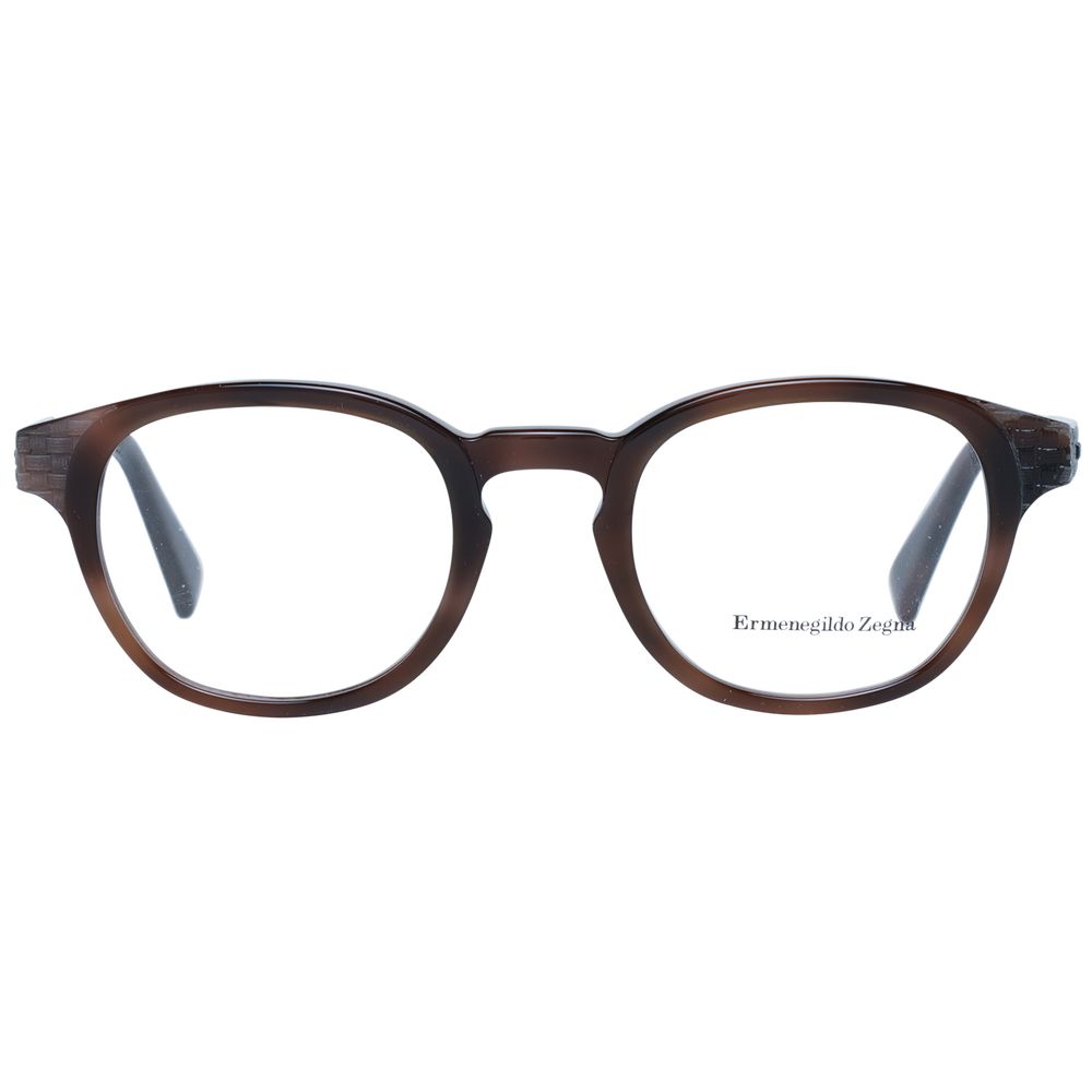 Ermenegildo Zegna Brown Men Optical Frames - DEA STILOSA MILANO