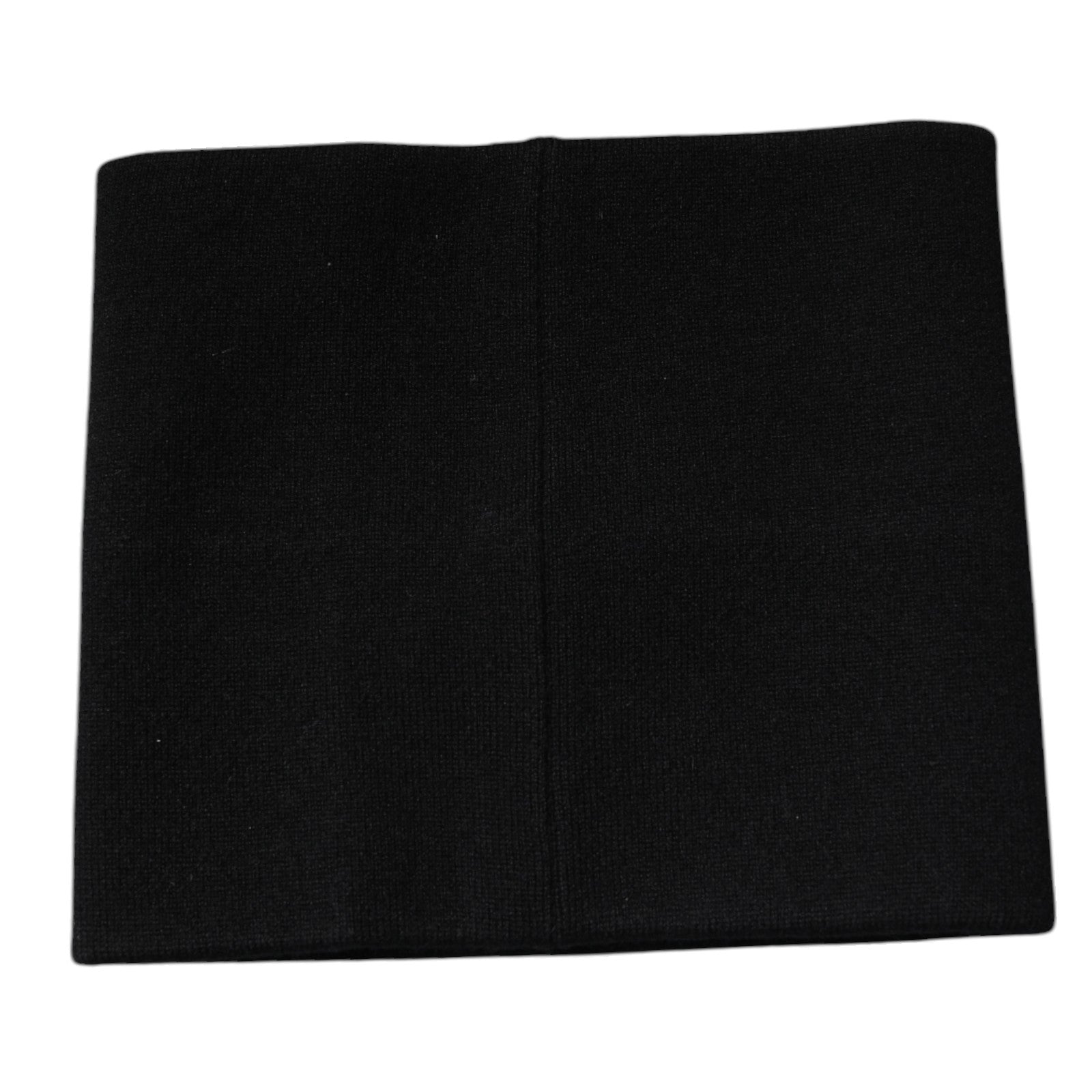 Dolce & Gabbana Black Cashmere Knitted Square Handkerchief Scarf
