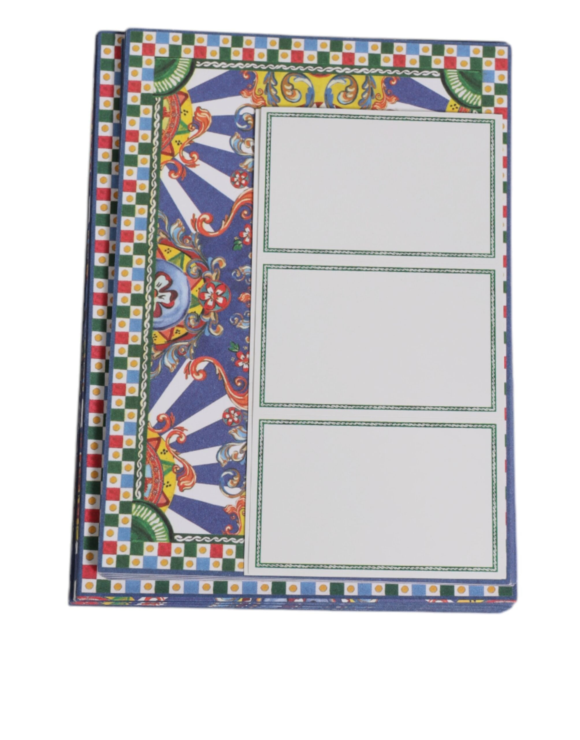 Dolce & Gabbana Multicolor Carretto Siciliano Envelope Post Card Holder