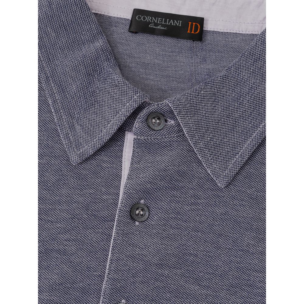 Experience the allure of Corneliani's Blue Cotton Polo Shirt, where Italian craftsmanship meets timeless elegance, perfect for the discerning individual.