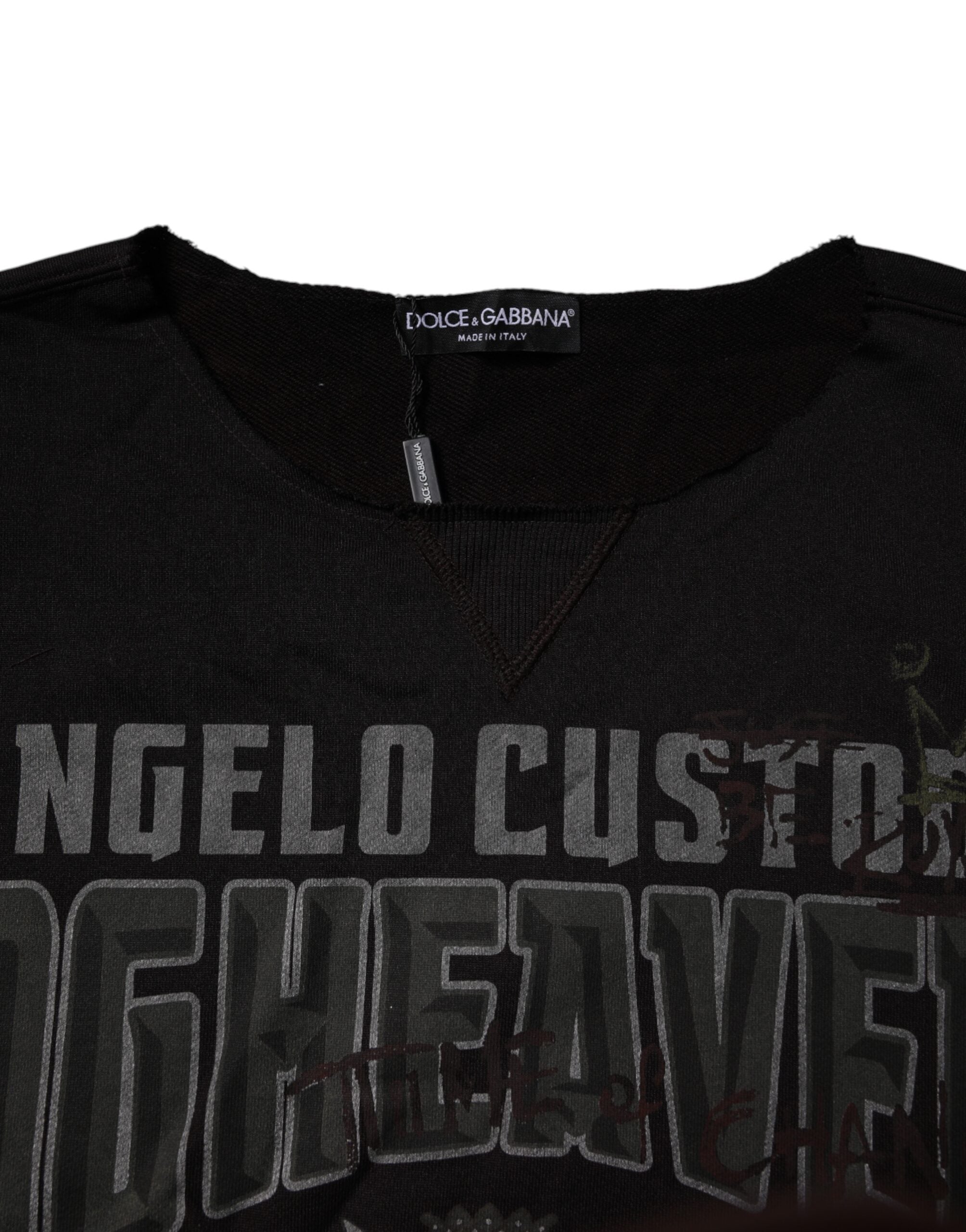 Dolce & Gabbana Black DG Heaven Crew Neck Pullover Sweater