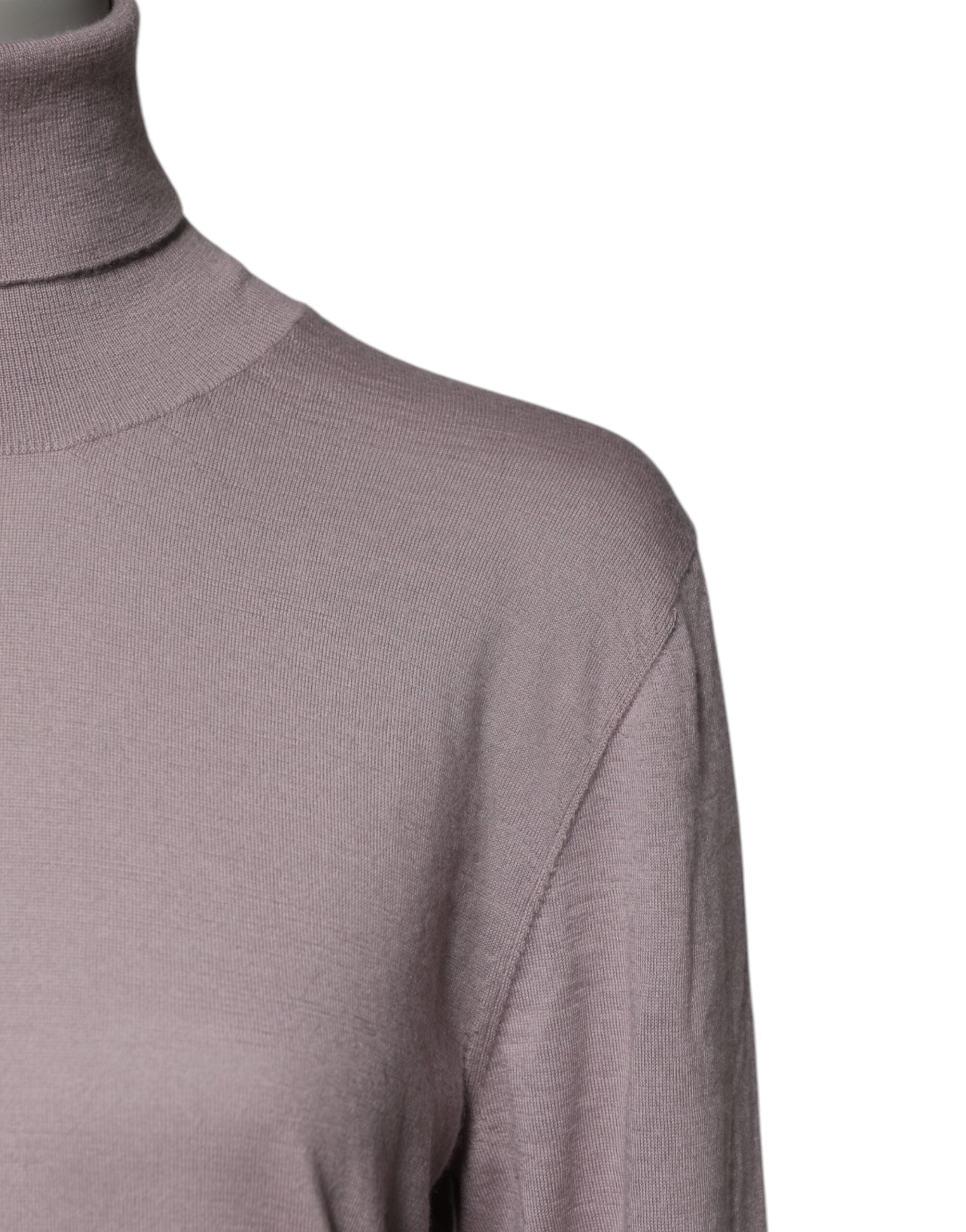 Dolce & Gabbana Brown Cashmere Turtleneck Pullover Sweater