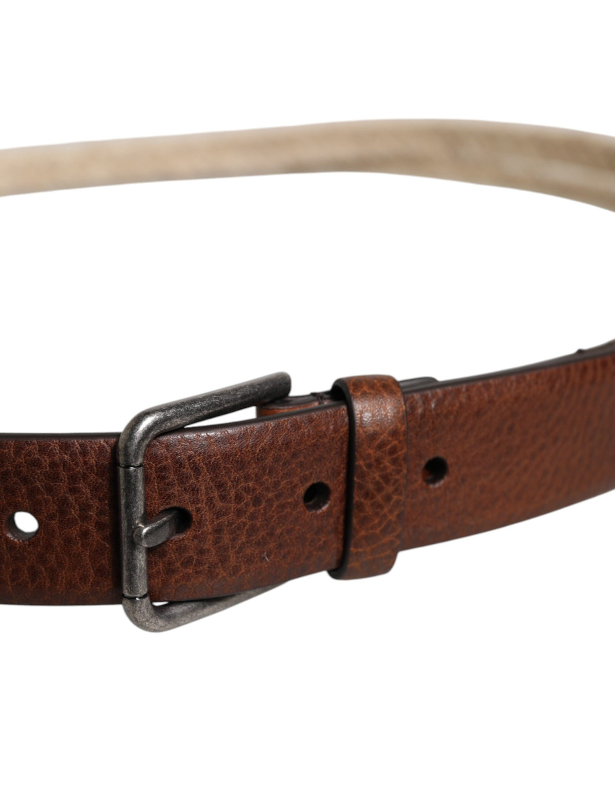 Elevate your style with the Dolce & Gabbana Brown Jute Leather Woven Metal Buckle Belt, a masterpiece of Italian craftsmanship that embodies luxury and timeless elegance.