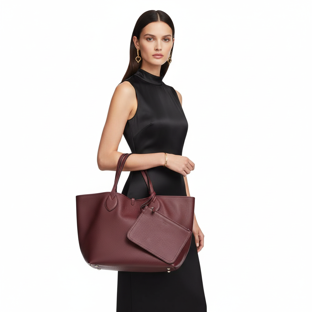 Gucci Bordeaux Calf Leather Bos Taurus Shoulder Bag