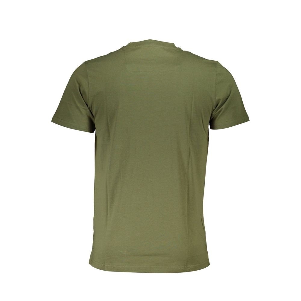 Experience the allure of the Cavalli Class Verde Cotton Men T-Shirt, crafted from luxurious cotton for a tailored silhouette that embodies sophistication and timeless elegance.