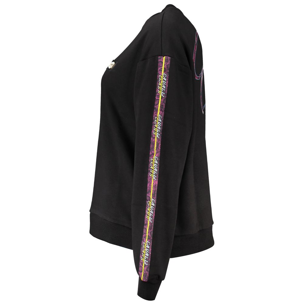 Cavalli Class Black Cotton Women Sweatshirt