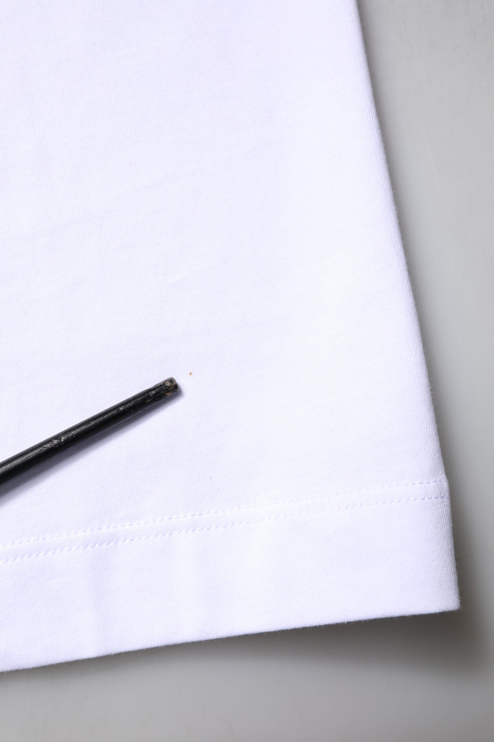 Dolce & Gabbana White Cotton DG Embroidery Crew Neck T-shirt