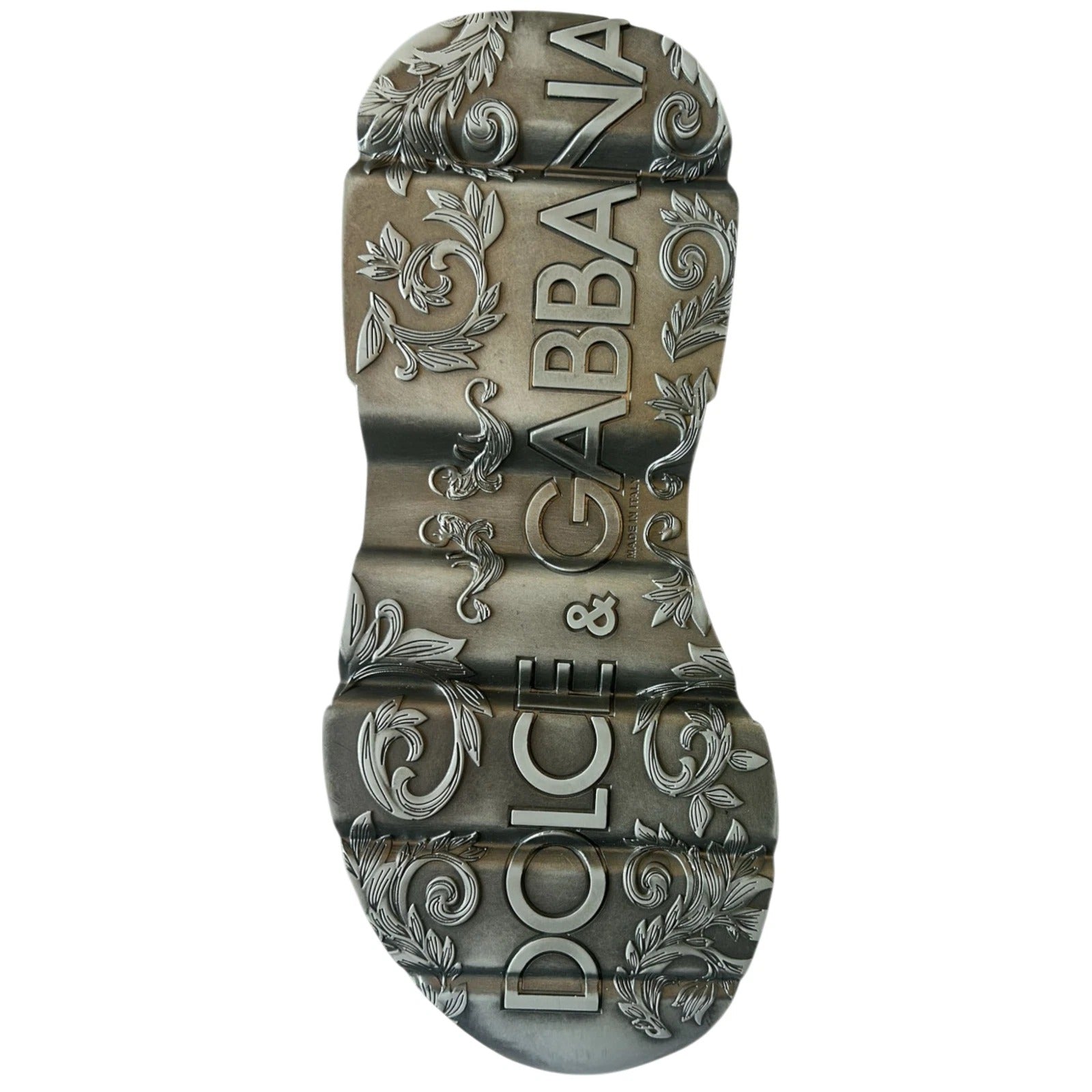 Dolce & Gabbana White Silver DAYMASTER Leather Sneakers Shoes