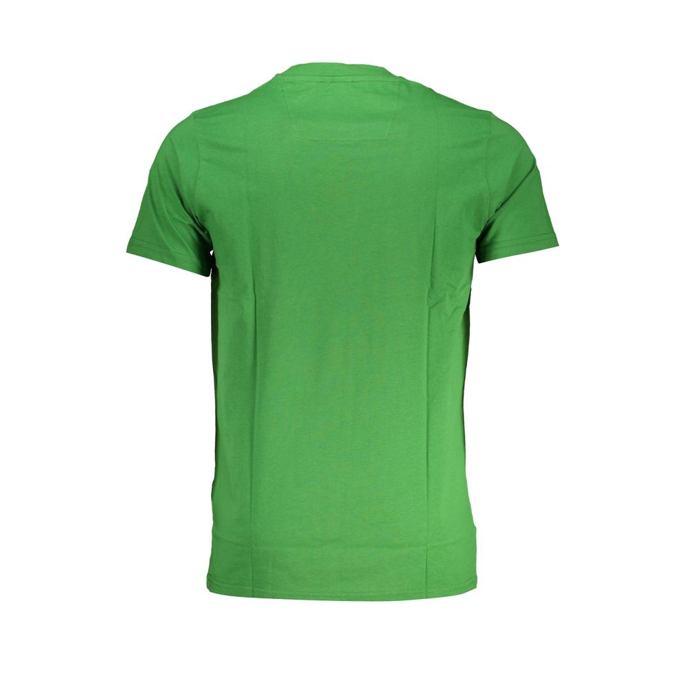 Indulge in the exquisite Cavalli Class Verde Cotton Men T-Shirt, where luxurious craftsmanship meets bold elegance, redefining your wardrobe with sophistication.