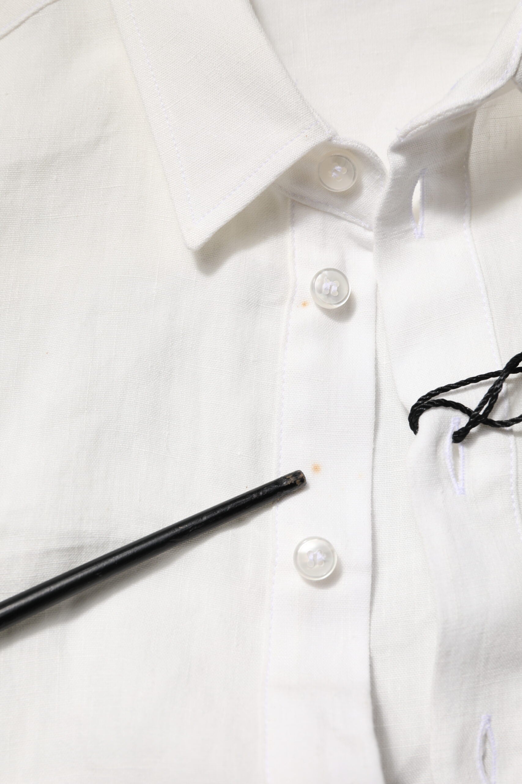 Dolce & Gabbana White DG Crown Embellish Dress Formal Shirt