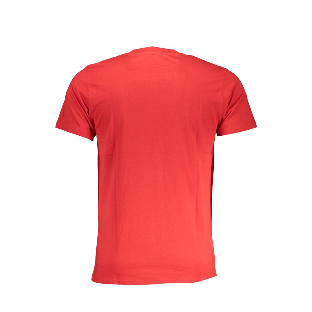 Elevate your wardrobe with the Cavalli Class Rosso Cotton Mens T-Shirt, a luxurious statement piece crafted from premium cotton, embodying sophistication and timeless elegance.