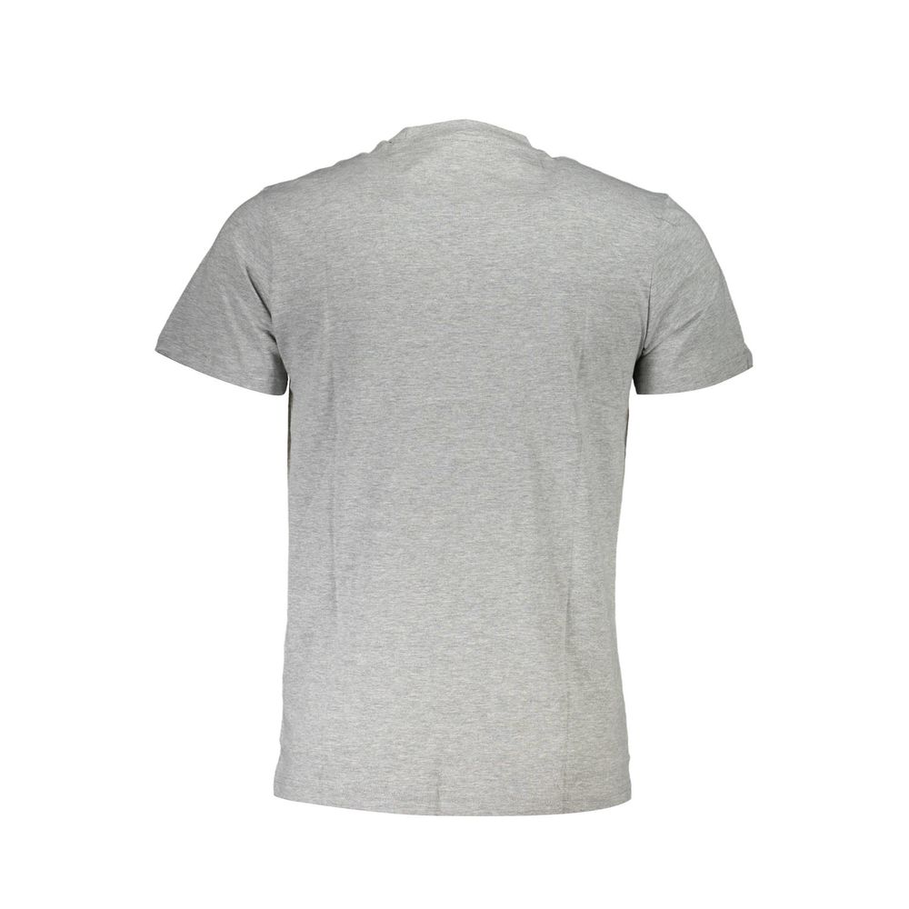 Elevate your wardrobe with the Cavalli Class Grigio Cotton Men T-Shirt, a masterpiece of 100% cotton craftsmanship that embodies timeless elegance and effortless sophistication.