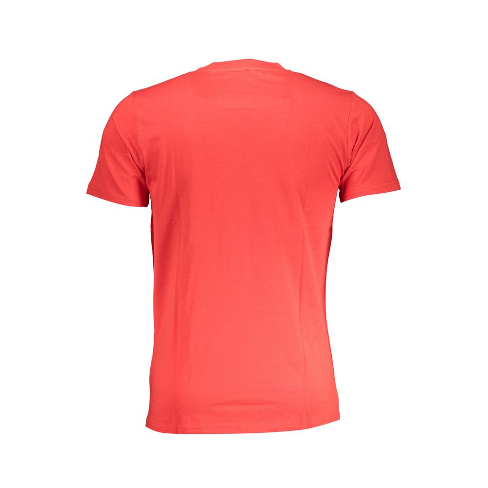 Elevate your wardrobe with the Cavalli Class Rosso Cotton Men T-Shirt, a luxurious blend of 100% Cotone, embodying timeless elegance and sophisticated style.