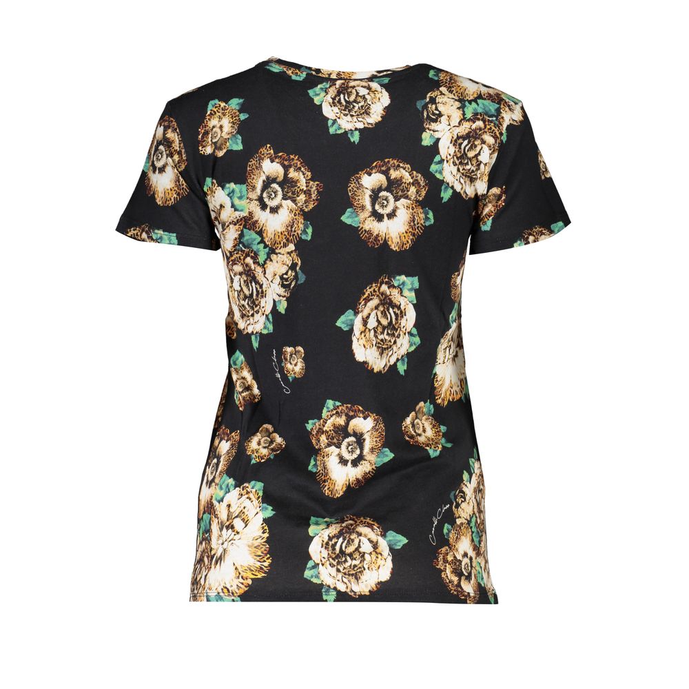 Elevate your wardrobe with the Cavalli Class Black Cotton Women's T-Shirt, a luxurious blend of comfort and style, perfect for the discerning fashion lover.