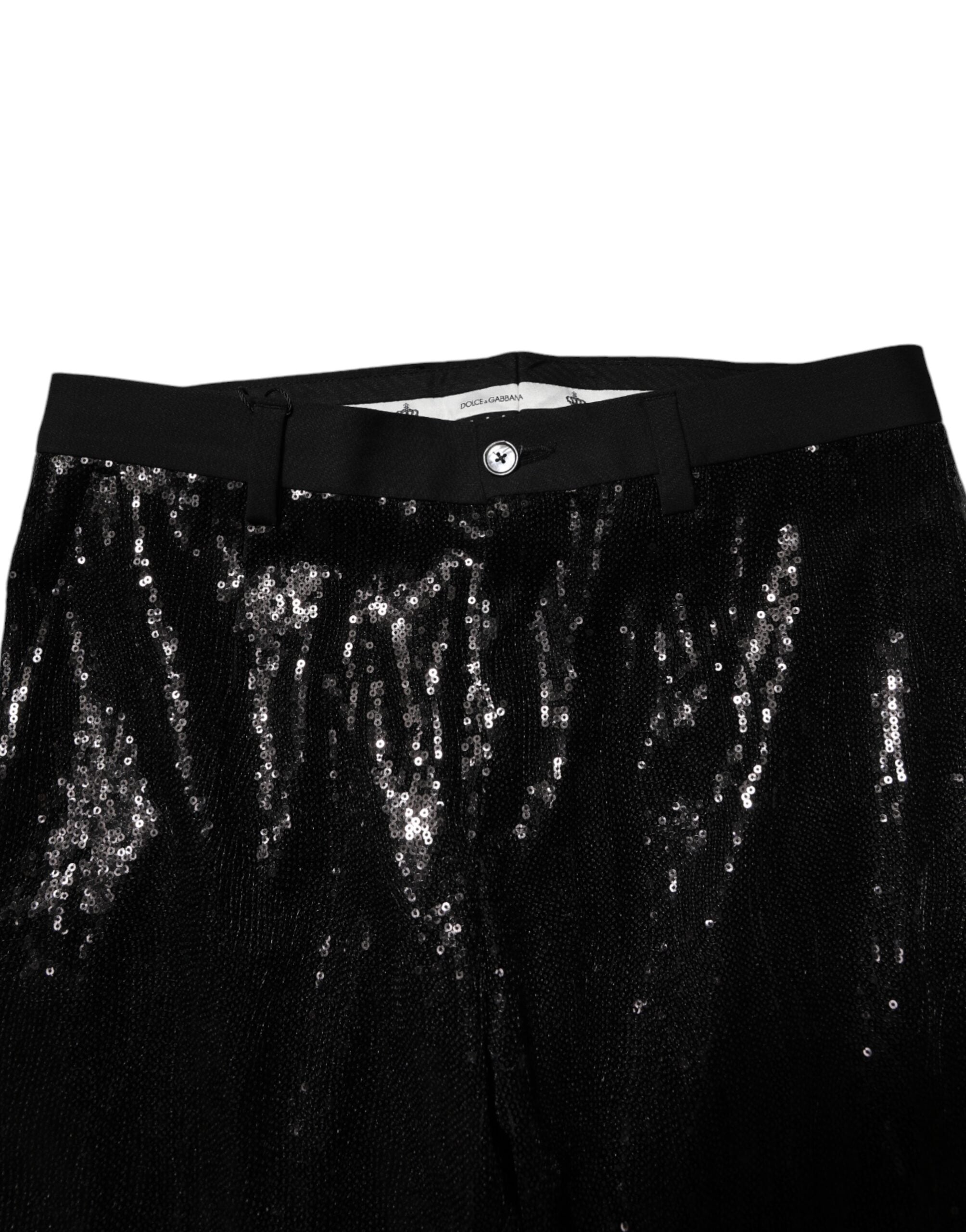 Dolce & Gabbana Black Sequined Embellishment Pants