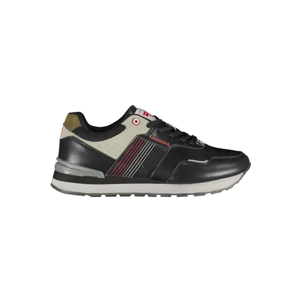 Carrera Black Polyurethane Sneakers - Artisanal Luxury Footwear