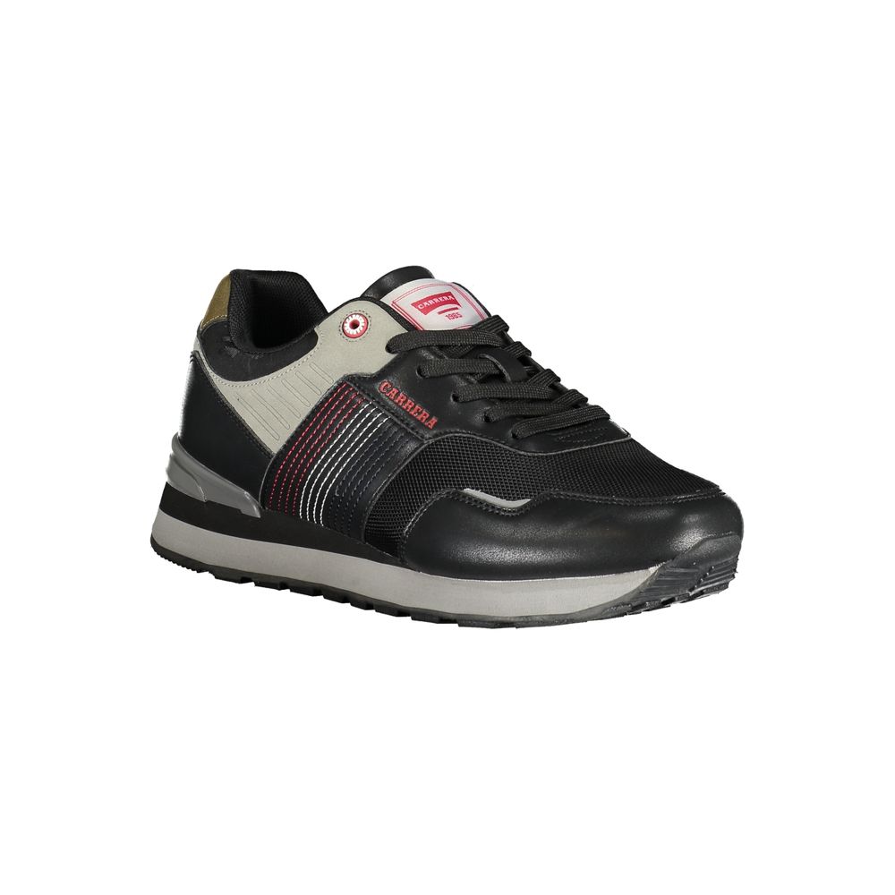 Carrera Black Polyurethane Sneakers - Artisanal Luxury Footwear