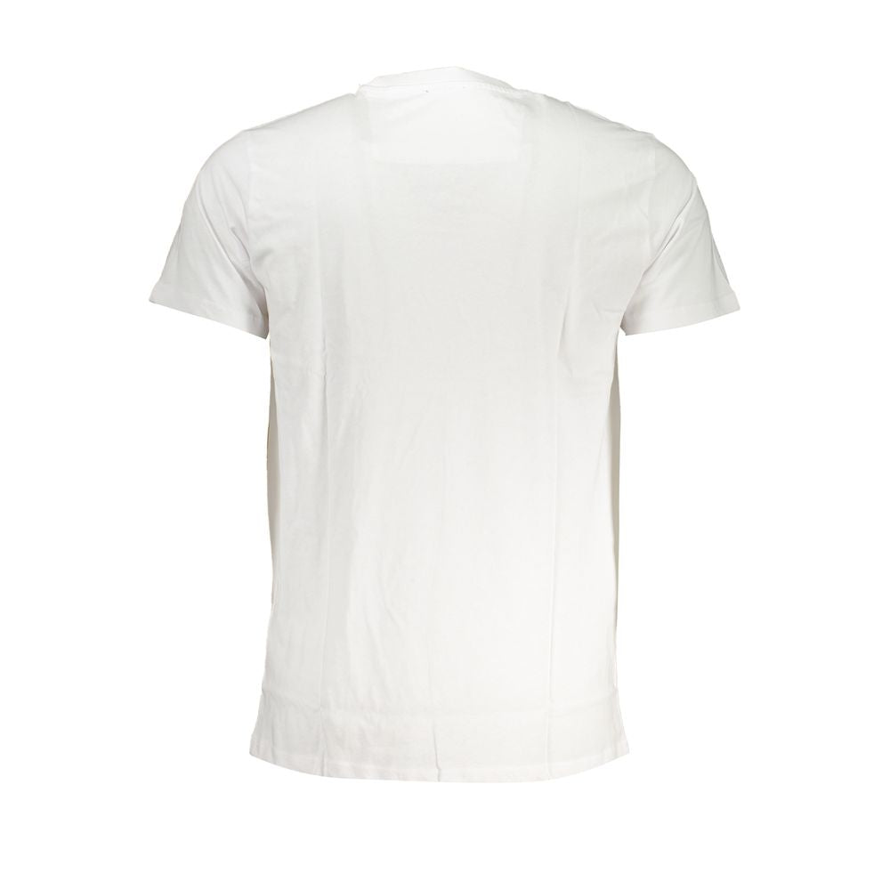 Elevate your wardrobe with the Cavalli Class Bianco Cotton Men T-Shirt, a luxurious blend of comfort and sophistication, featuring a striking tiger print that embodies timeless elegance.