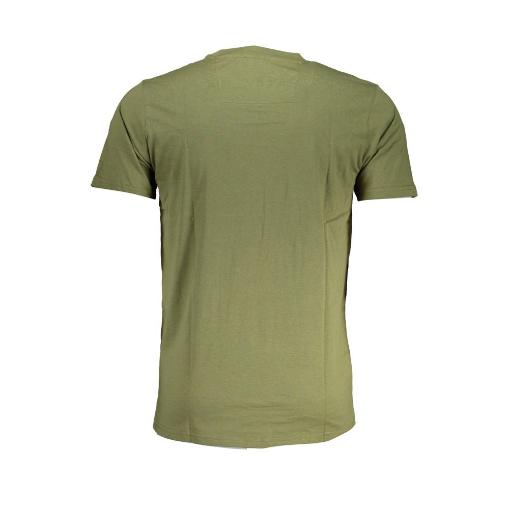 Elevate your style with the Cavalli Class Verde Cotton Mens T-Shirt, a luxurious blend of bold design and exquisite comfort, perfect for those who embrace elegance.