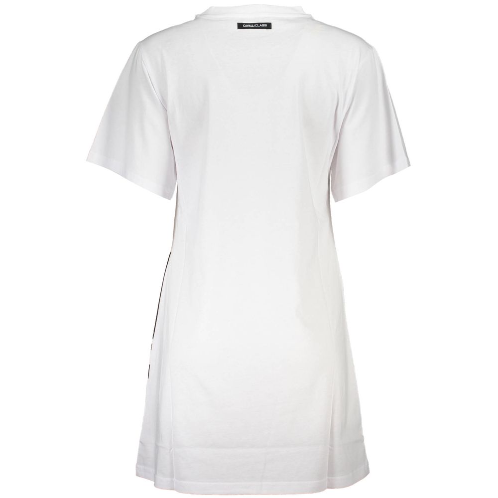 Discover the Cavalli Class White Cotton Women Dress, a masterpiece of luxurious craftsmanship and timeless elegance, perfect for any sophisticated occasion.