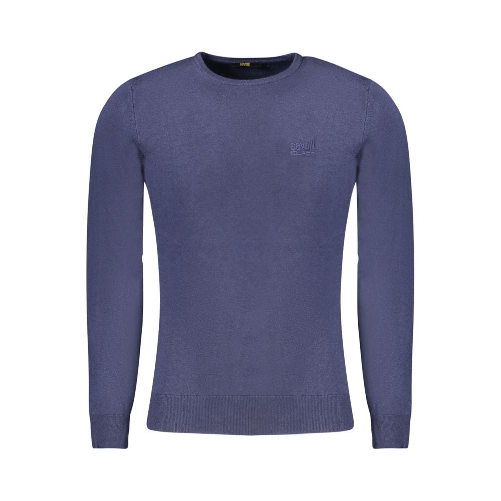 Discover the Cavalli Class Blu Viscosa Men Sweater, a luxurious blend of comfort and sophistication, perfect for elevating your style with timeless elegance.