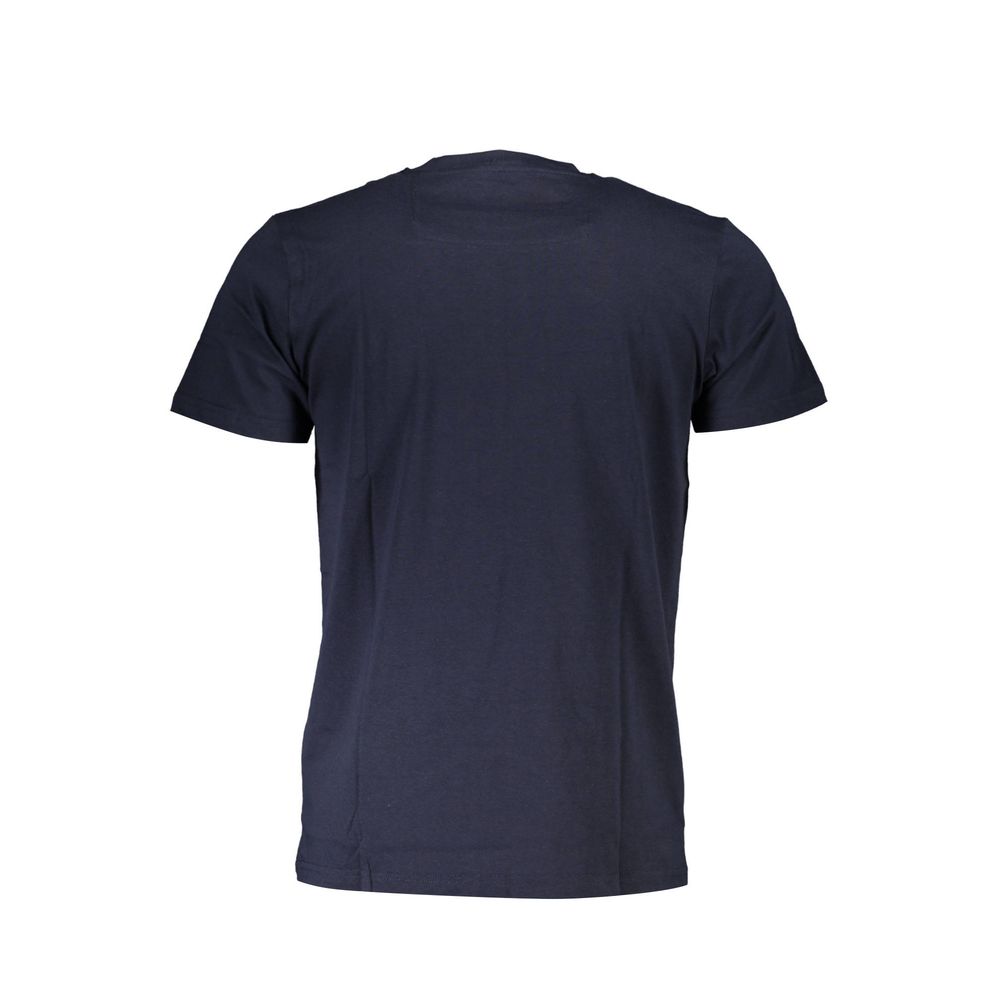 Elevate your wardrobe with the Cavalli Class Blue Cotton Men T-Shirt, a masterpiece of luxury and comfort, embodying sophistication for the discerning individual.
