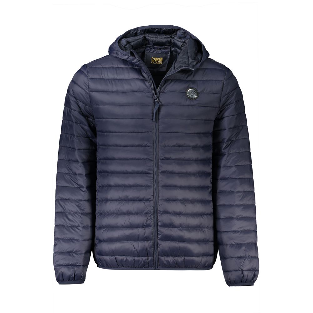Cavalli Class Blue Polyamide Jacket - Artisanal Luxury Outerwear