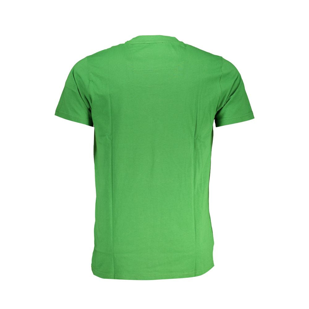 Indulge in the exquisite CAVALLI CLASS Verde Cotton Men T-Shirt, a luxurious blend of comfort and style, perfect for those who embody sophistication and elegance.