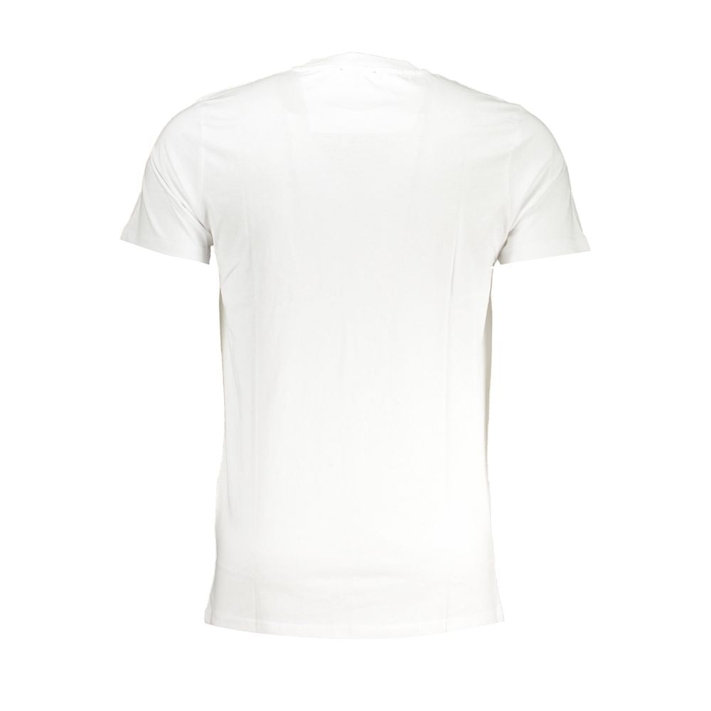 Elevate your wardrobe with the Cavalli Class Bianco Cotton Men T-Shirt, a luxurious blend of 100% cotton that embodies refined elegance and timeless style.