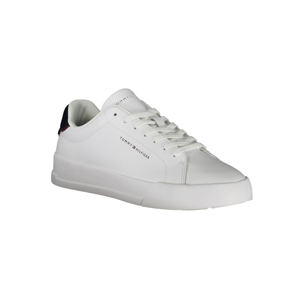 Tommy Hilfiger White Polyester Athletic Sneakers