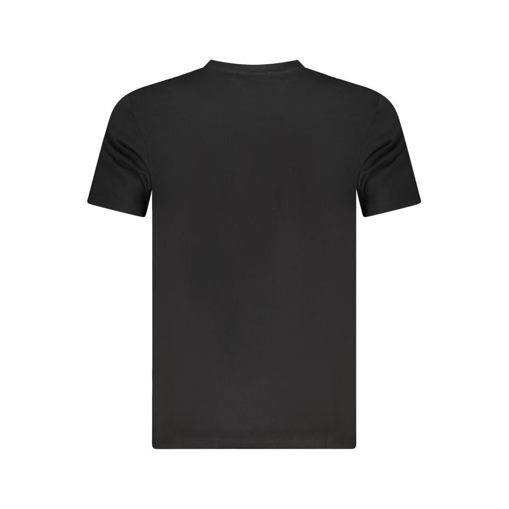 Discover the Cavalli Class Black Cotton Men T-Shirt, a luxurious staple crafted from 100% cotton, embodying sophistication and effortless style for every occasion.