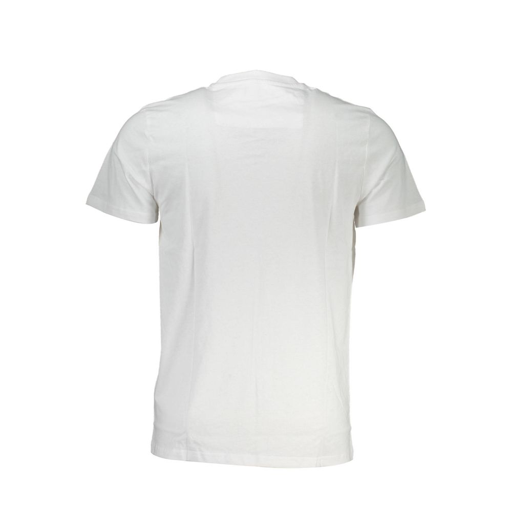 Elevate your wardrobe with the Cavalli Class Bianco Cotton Men T-Shirt, a masterpiece of exquisite craftsmanship and timeless elegance, perfect for any sophisticated occasion.
