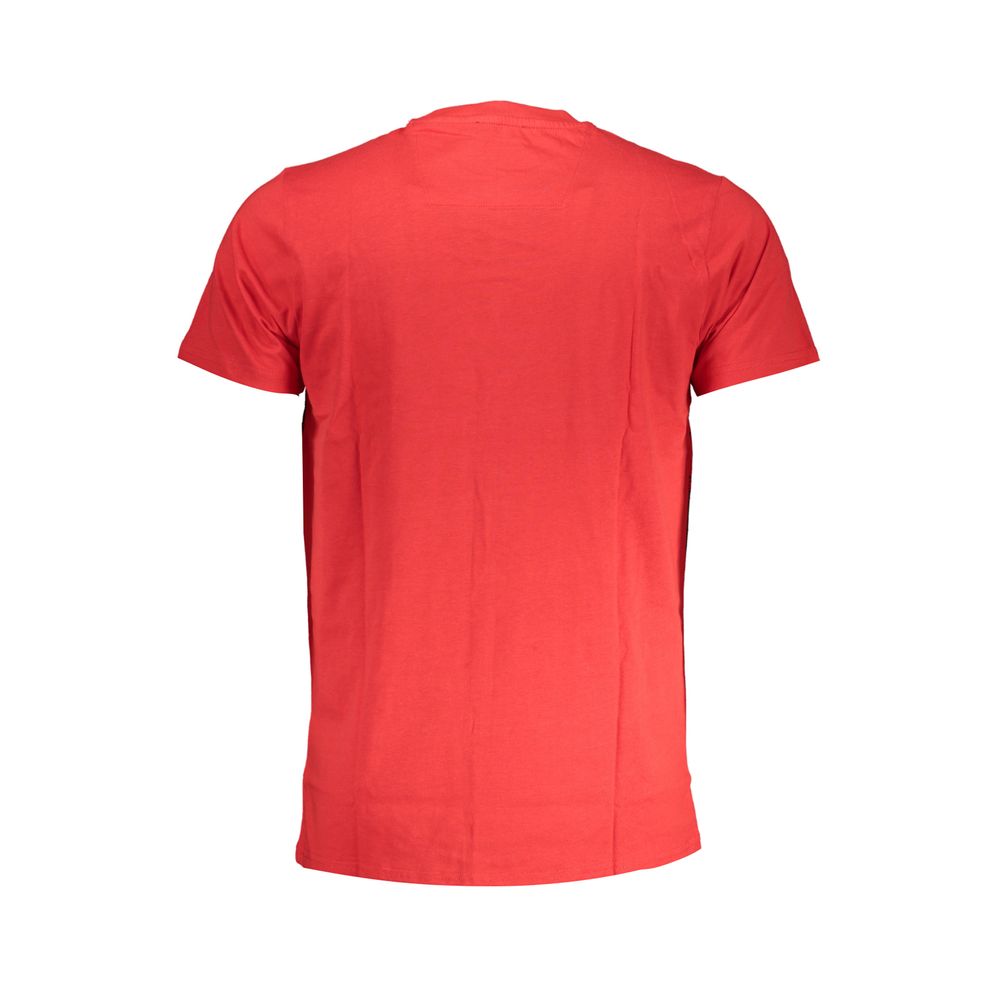 Elevate your wardrobe with the Cavalli Class Rosso Cotton Men T-Shirt, crafted from premium Cotone for unparalleled sophistication and timeless elegance.